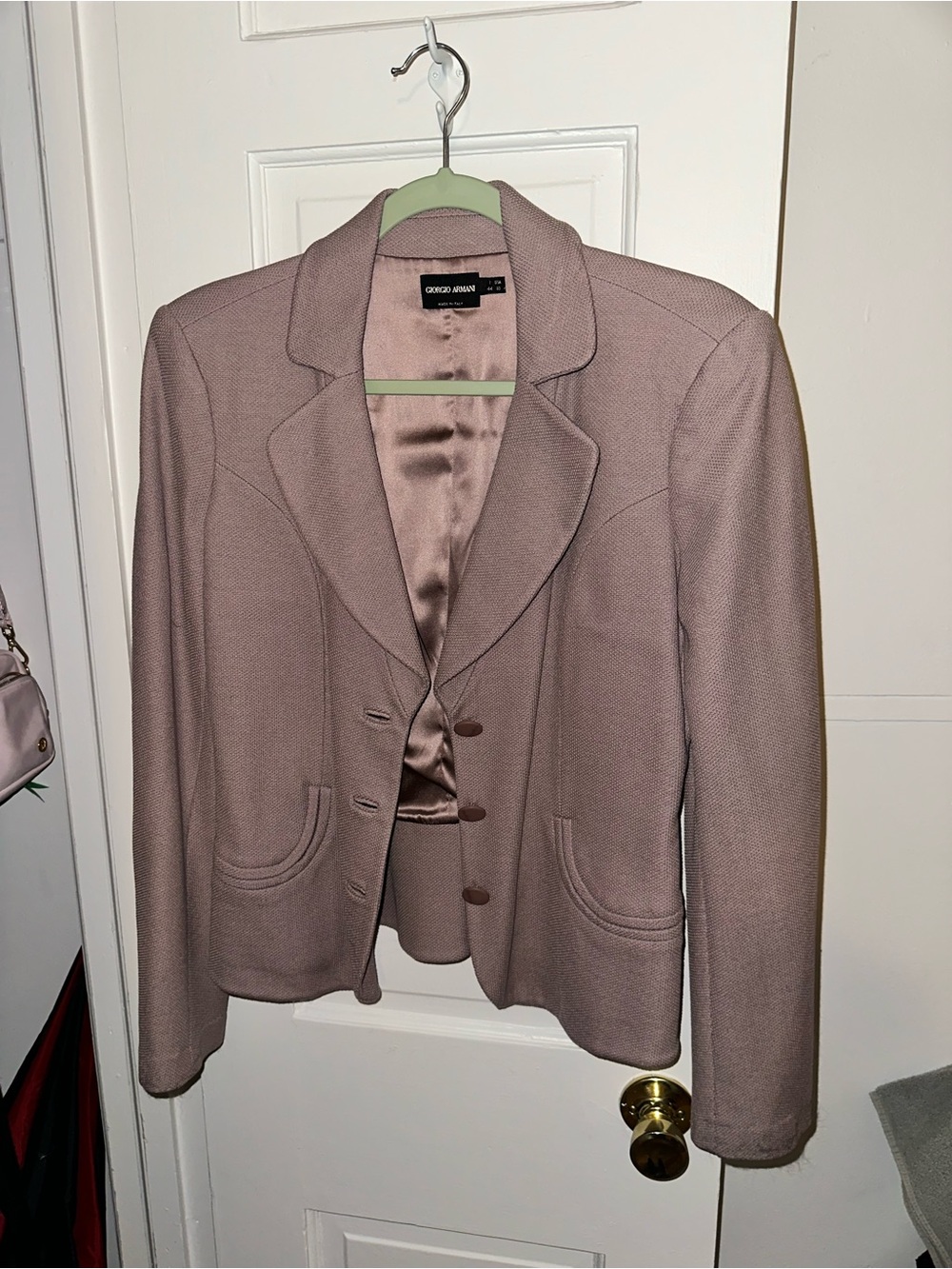 Giorgio Armani Mauve-Pink Tailored Blazer